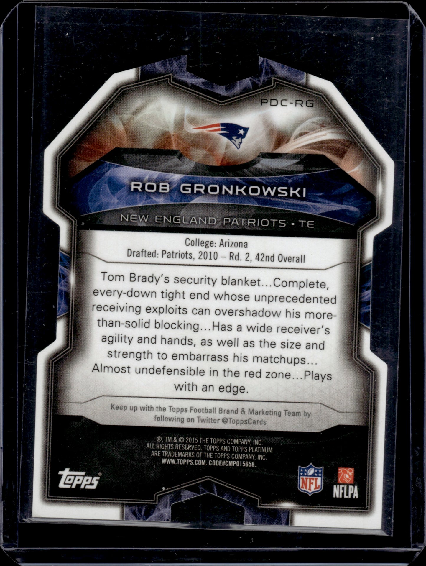2015 Topps Platinum Rob Gronkowski #PDC-RG RC