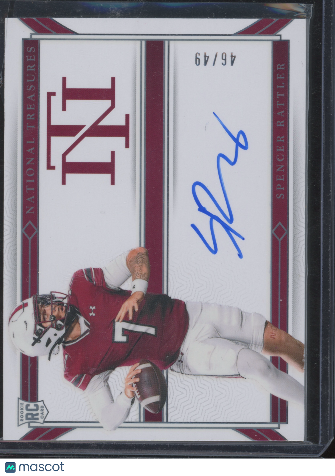 2024 Panini National Treasures Spencer Rattler #TL-SR RC 46/49