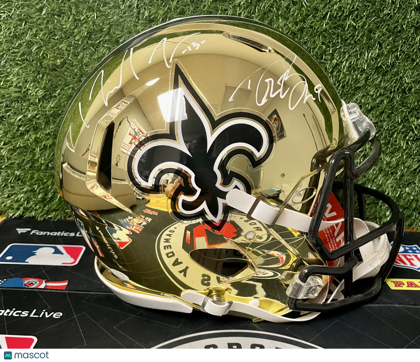 Drew Brees/Michael Thomas New Orleans Saints Autograph Football Helmet