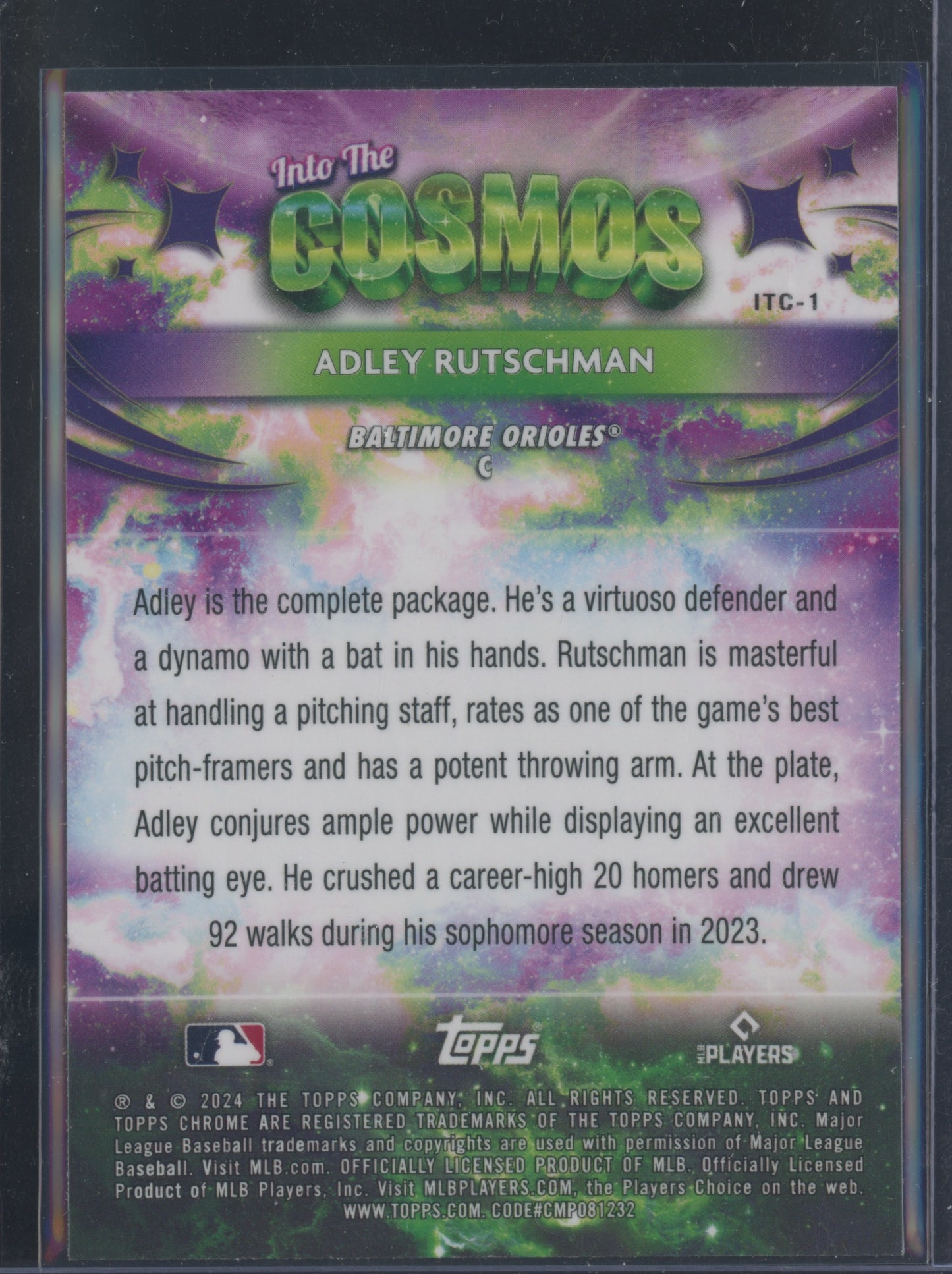 2023. Topps Chrome Adley Rutschman #ITC-1 09/25 Into The Cosmos