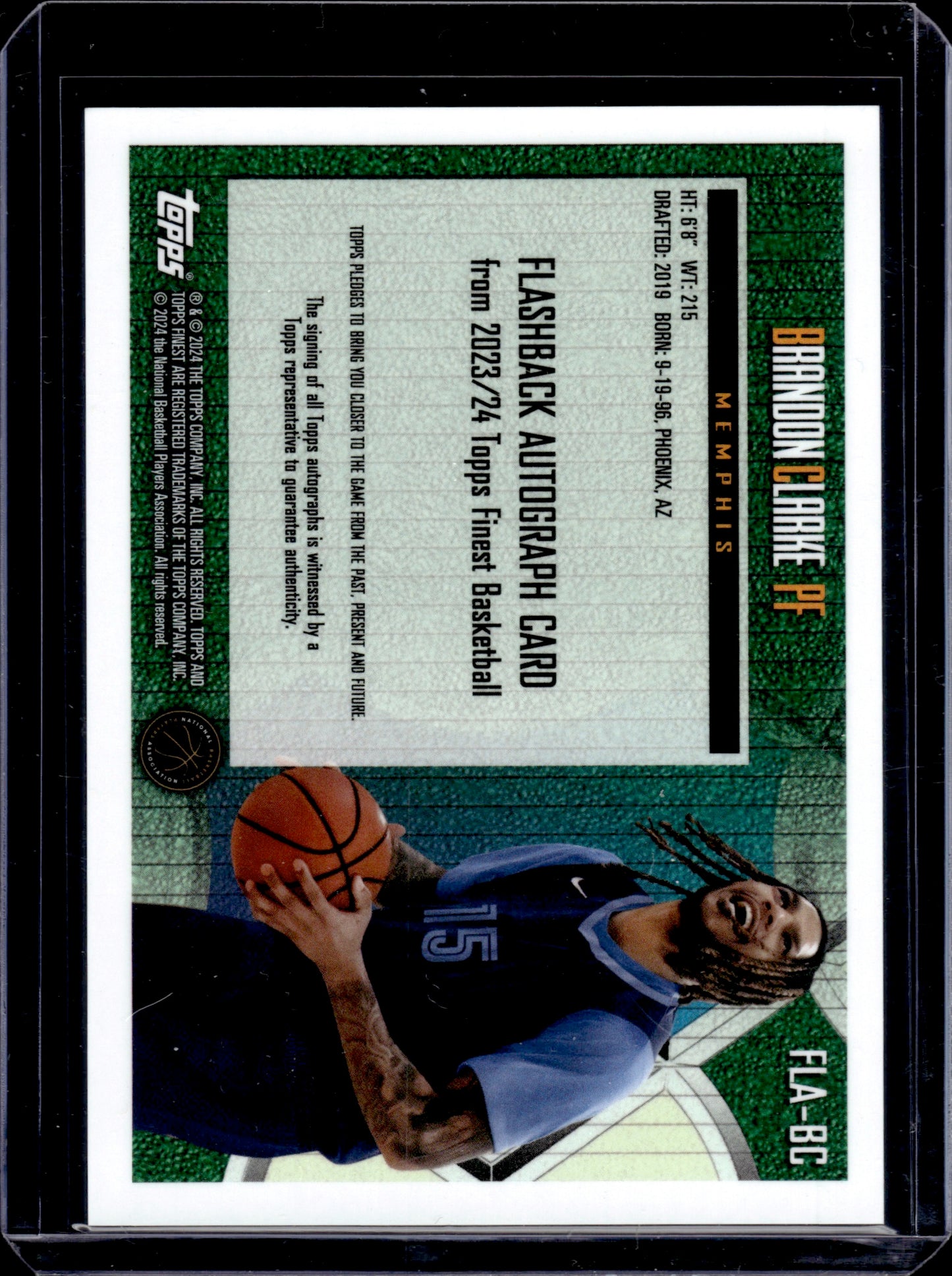 2024 Topps Finest Brandon Clarke #FLA-BC 10/10