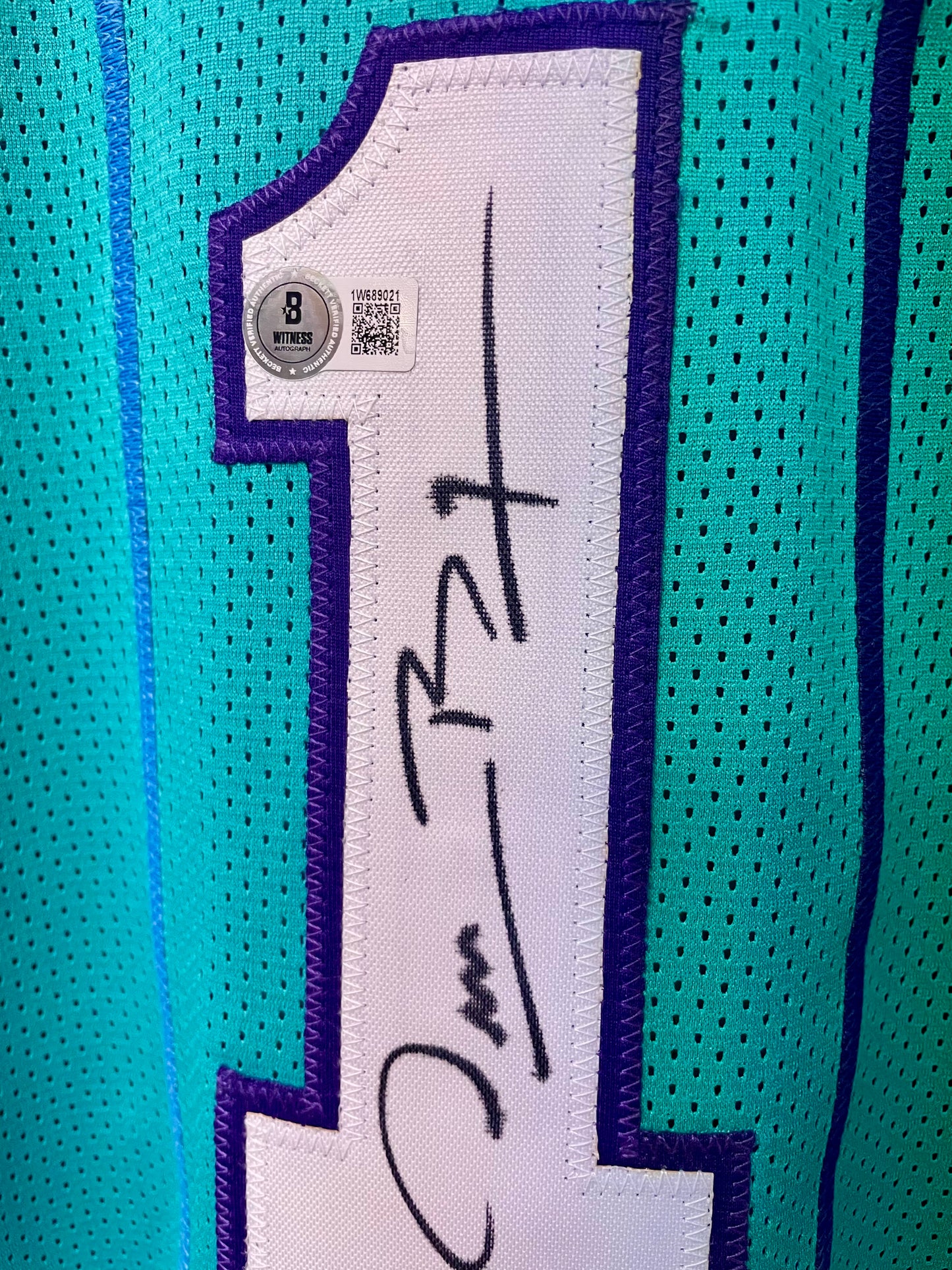 Muggsy Bogues Charlotte Hornets Autographed Custom Basketball Jersey