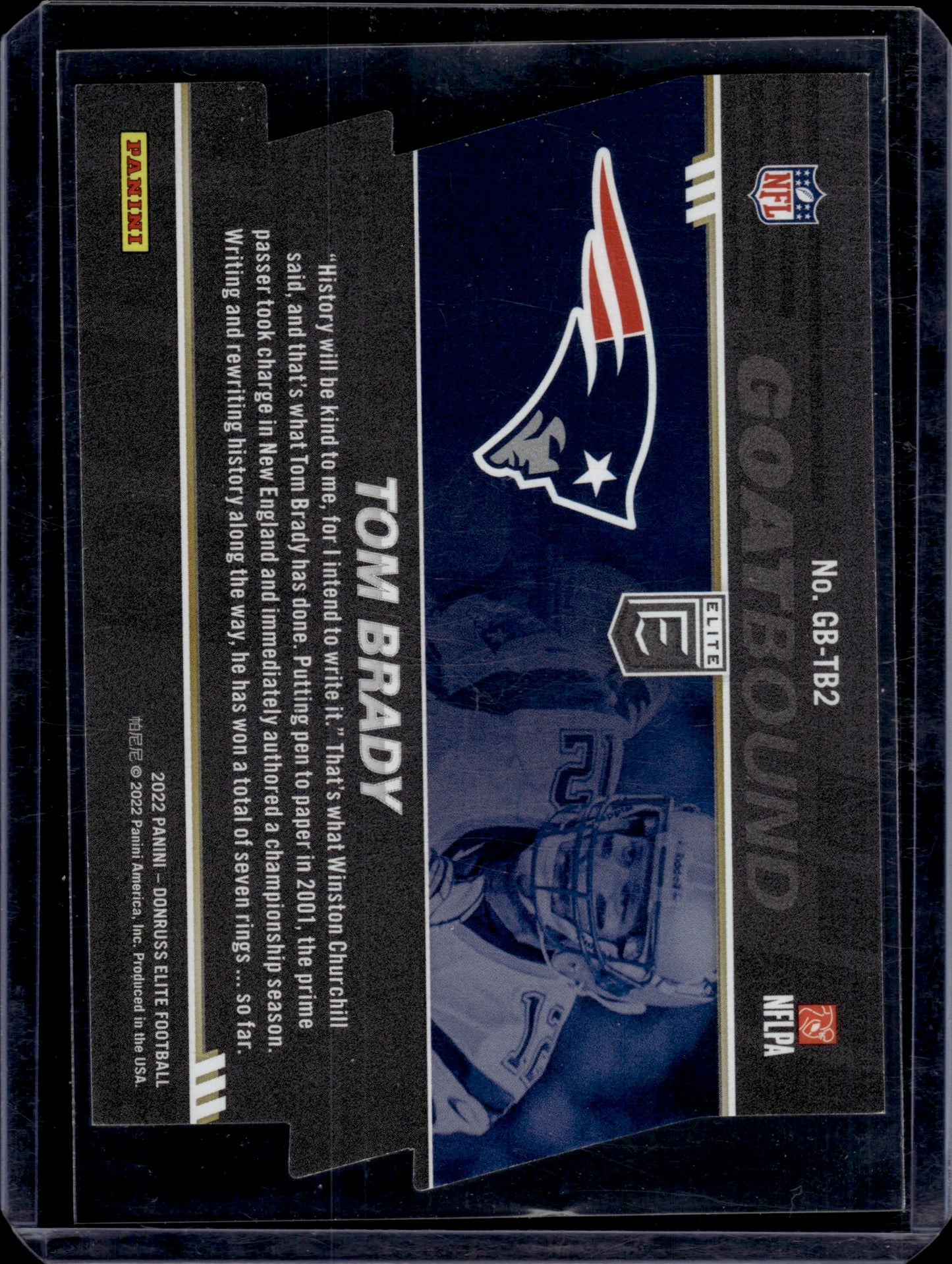 2022 Panini Elite GOATbound Tom Brady #GB-TB2