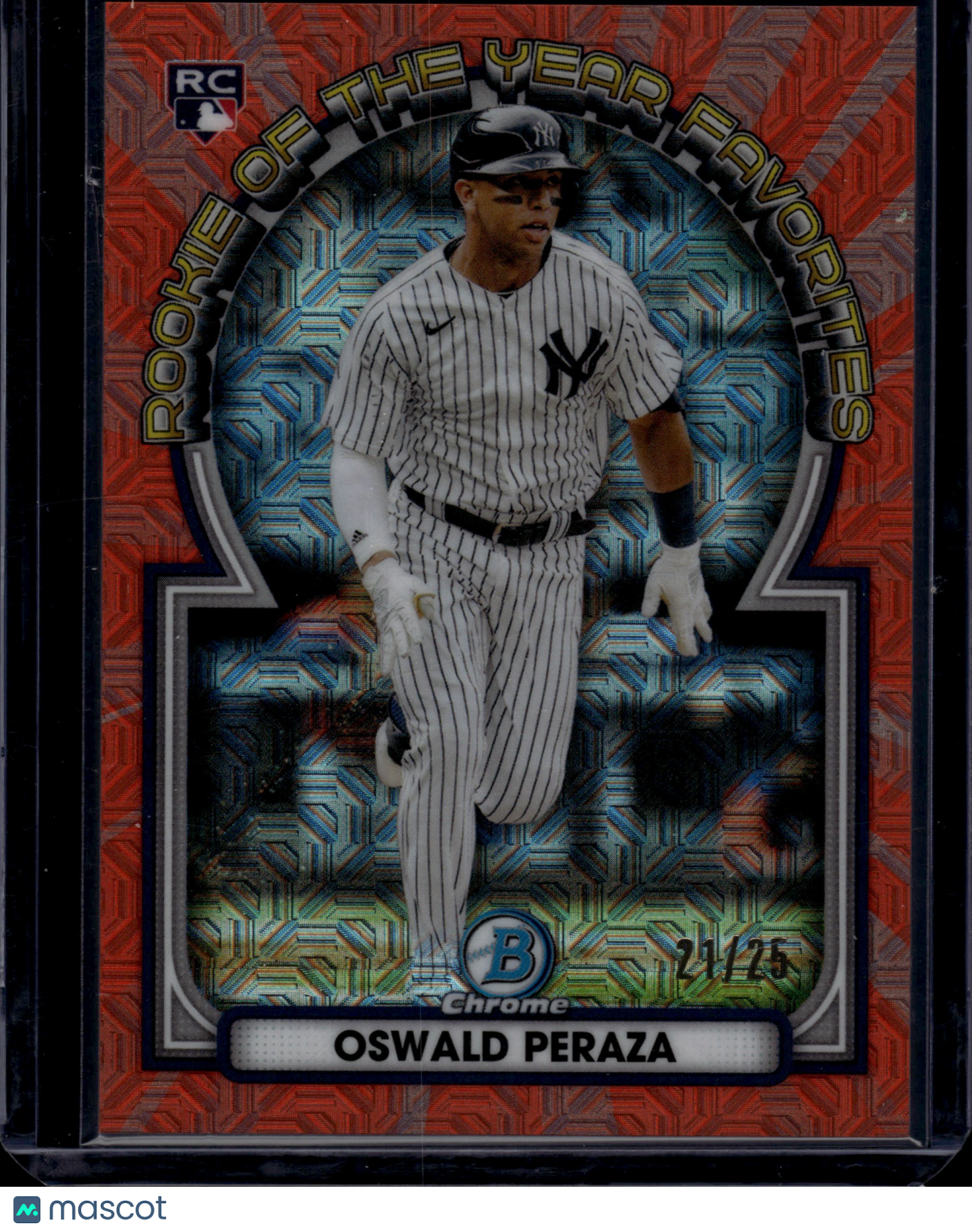 2023 Bowman Chrome Rookie Favorites Oswald Peraza #ROYF-13 Orange 21/25