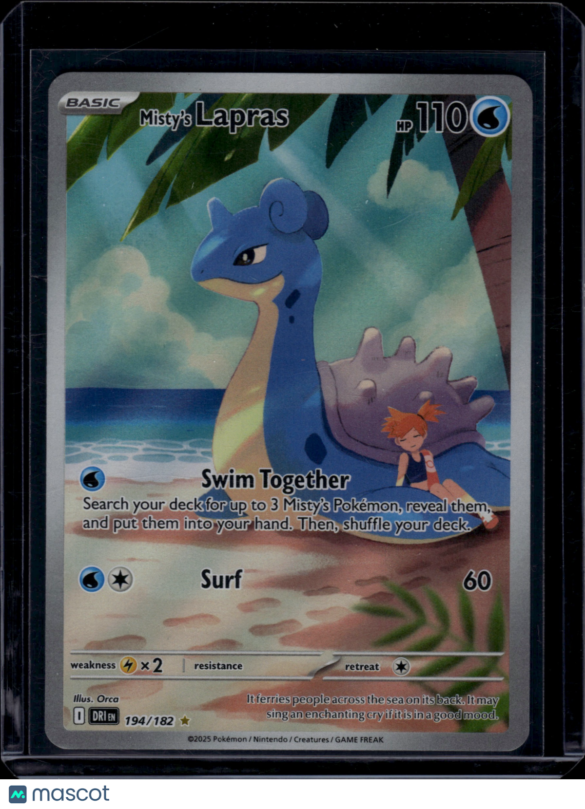 2025 Pokemon S&V Destined Rivals Misty's Lapras #194/182 Full Art