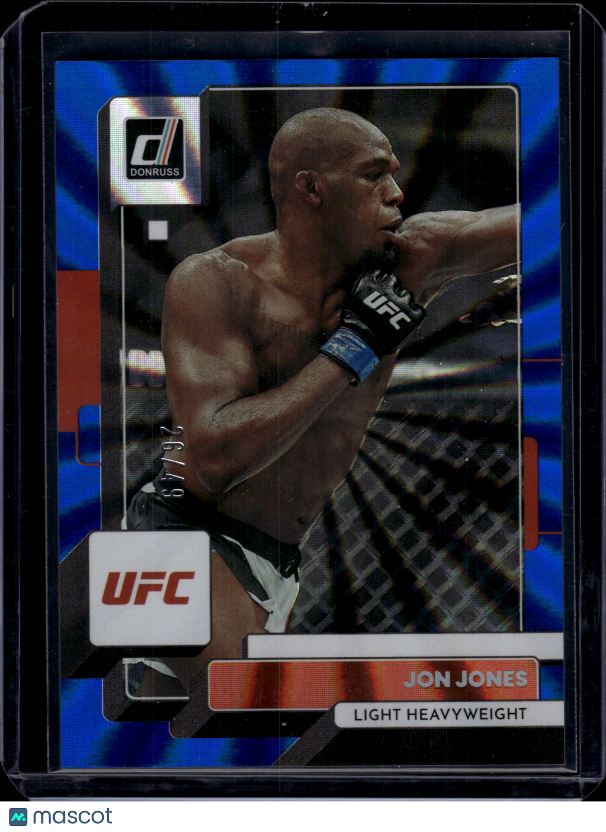 2023 Donruss UFC Jon Jones #44 Blue Laser 26/49