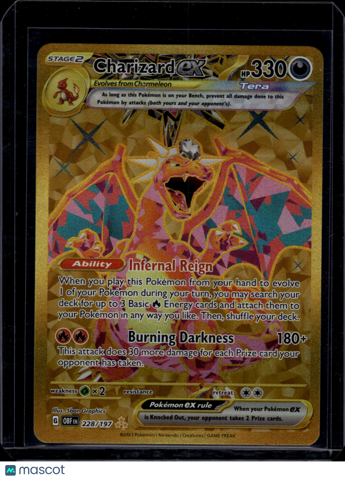 2023 Pokemon S&V Obsidian Flames Charizard ex #228/197 Full Art