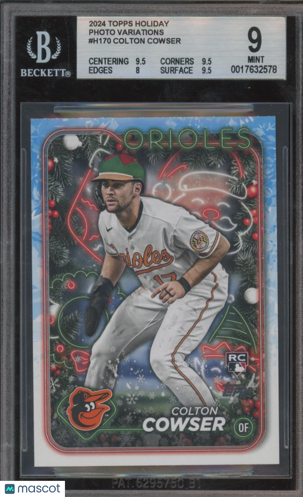 2024 Topps Holiday Colton Cowser #H170 Photo Variations BGS 9
