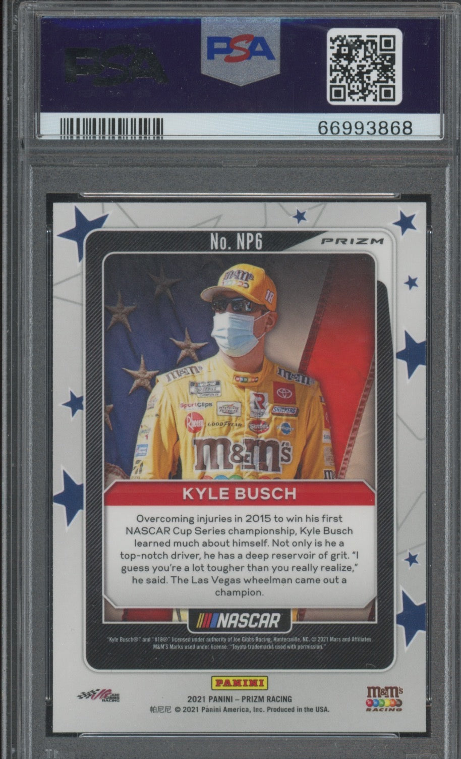 2021 Panini Prizm National Pride Kyle Busch #NP6 PSA 10
