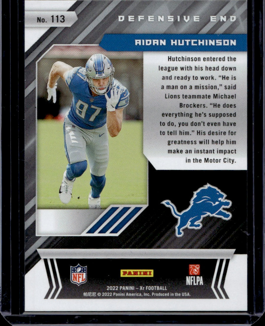 2022 Panini X Football Aidan Hutchinson #113 30/75