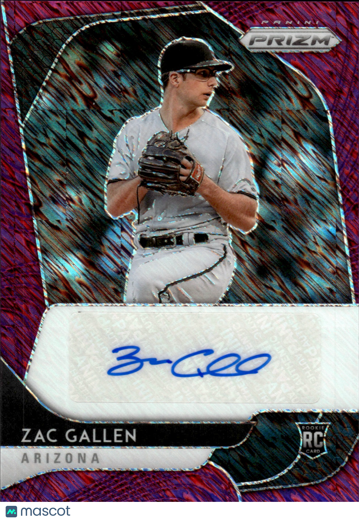 2020 Panini Prizm Zac Gallen #RA-ZG Purple Shimmer RC 4/7