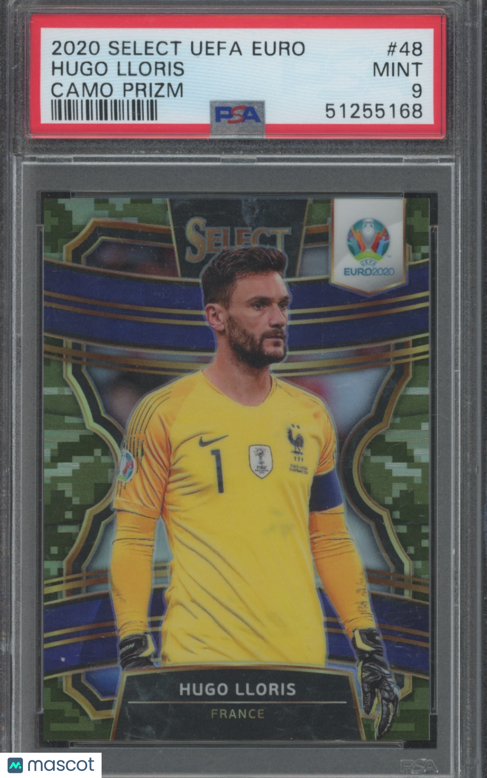 2020 Panini Select UEFA Euro Hugo Lloris #48 Camo Prizm PSA 9