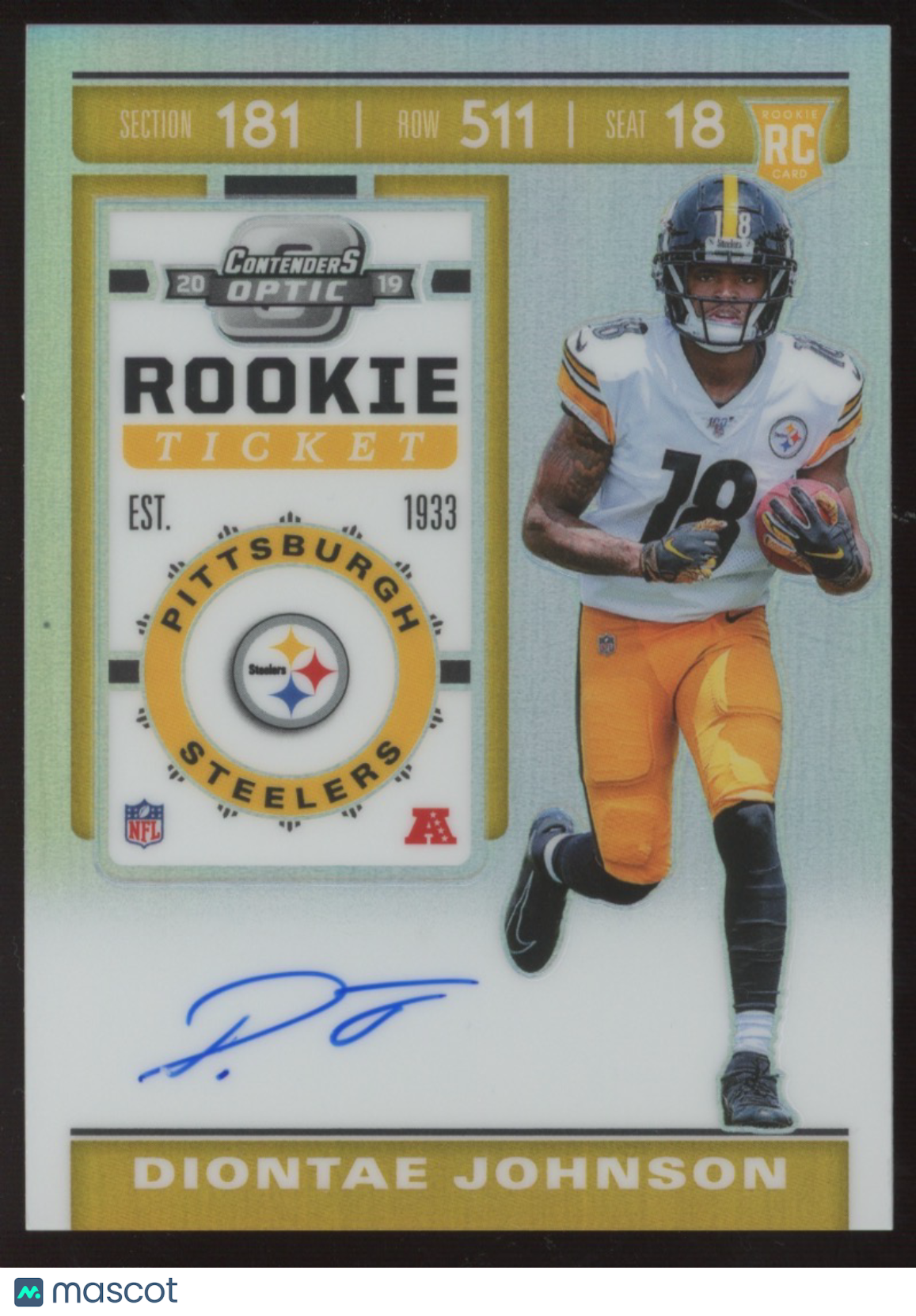 2019 Contenders Optic Diontae Johnson #113 Auto