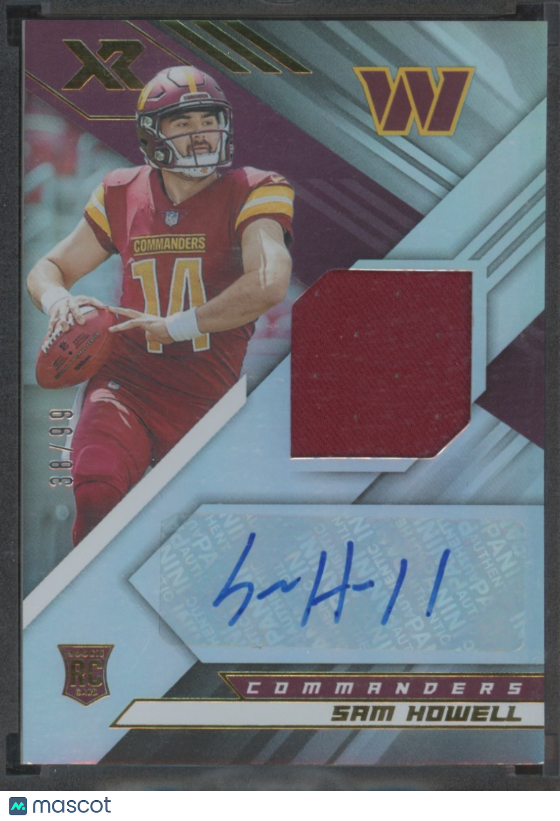 2022 Panini X Football Sam Howell #RSA-SH #11 38/99