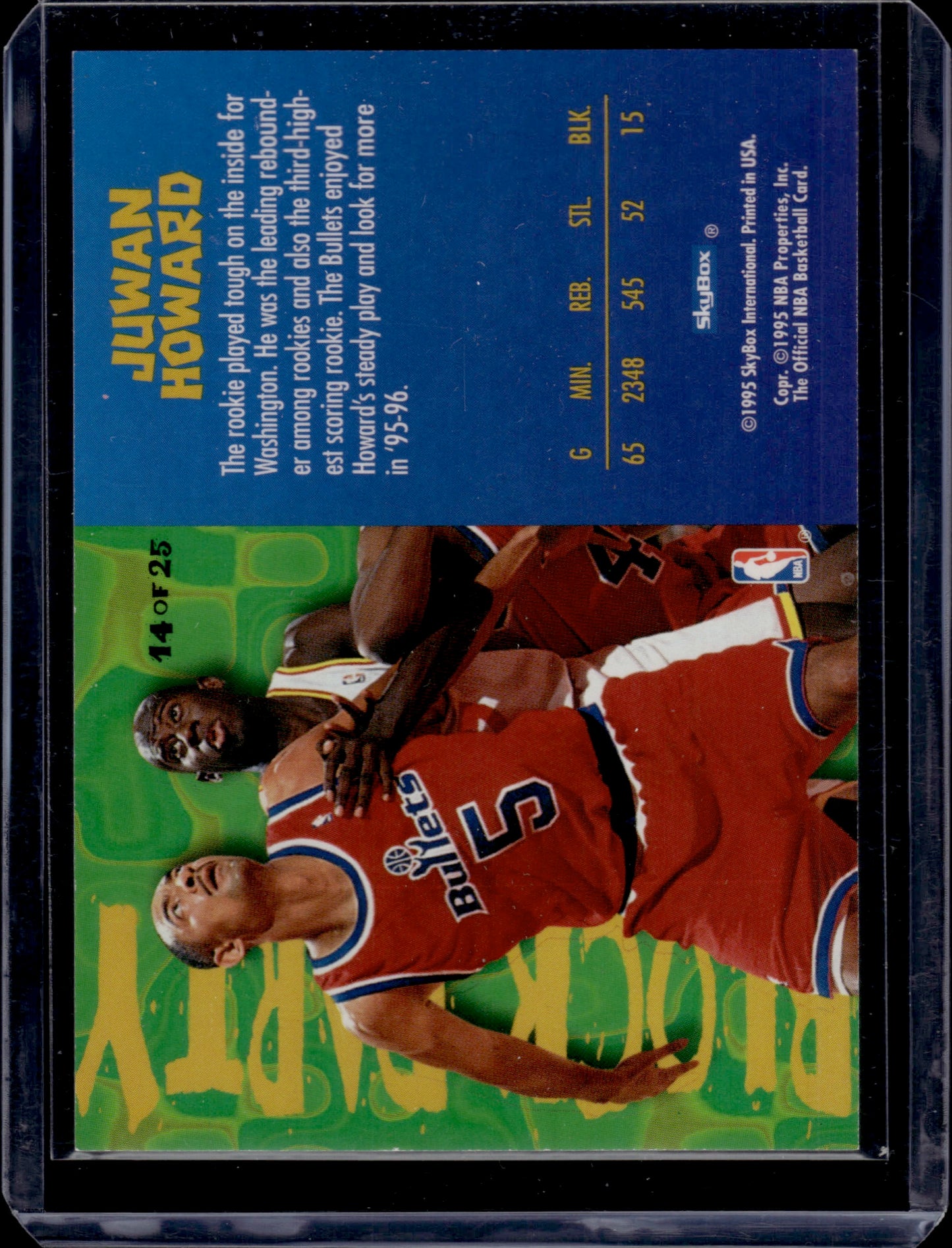 1995 SkyBox NBA Hoops Juwan Howard #14 Block Party