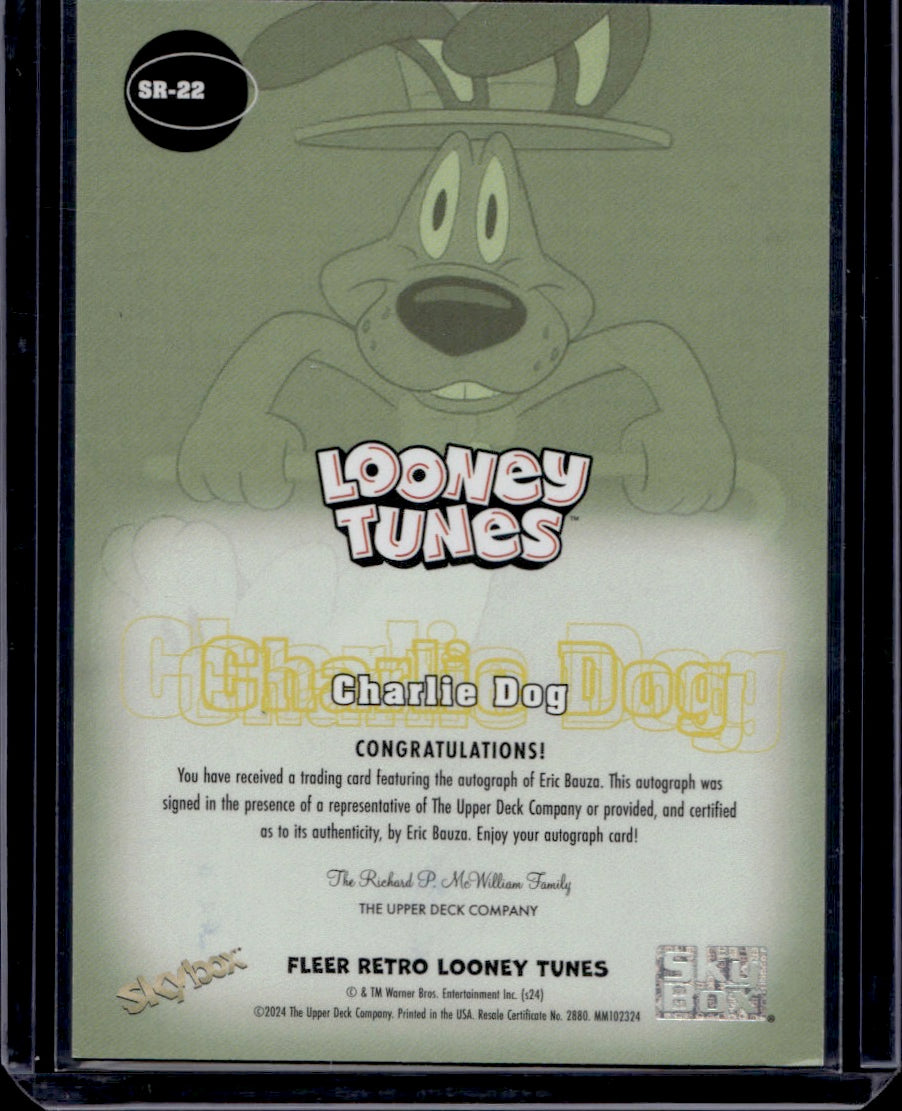2024 Fleer Retro Looney Tunes Charlie Dog Eric Bauza Auto Rubies #SR-22