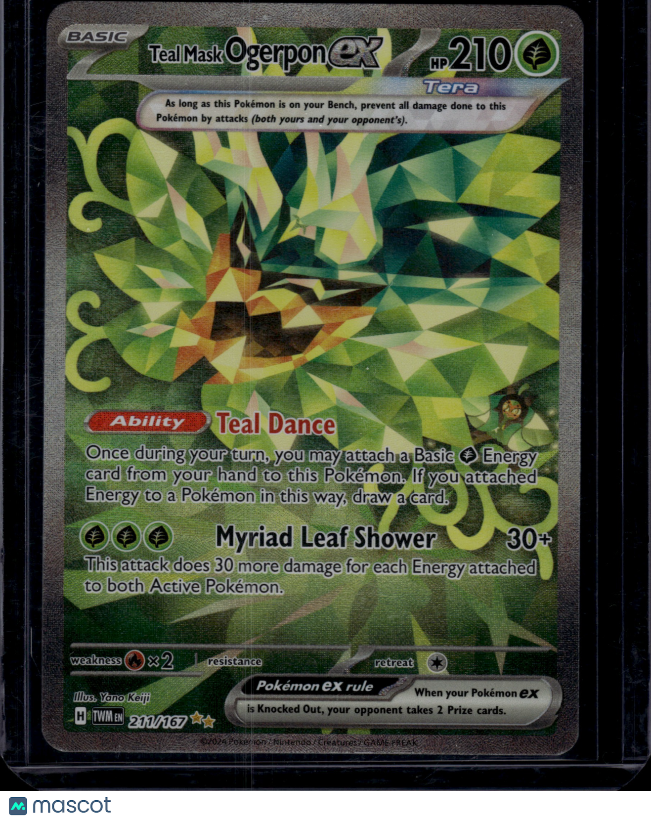 2024 Pokemon S&V Twilight Masquerade Teal Mask Ogerpon ex #211/167