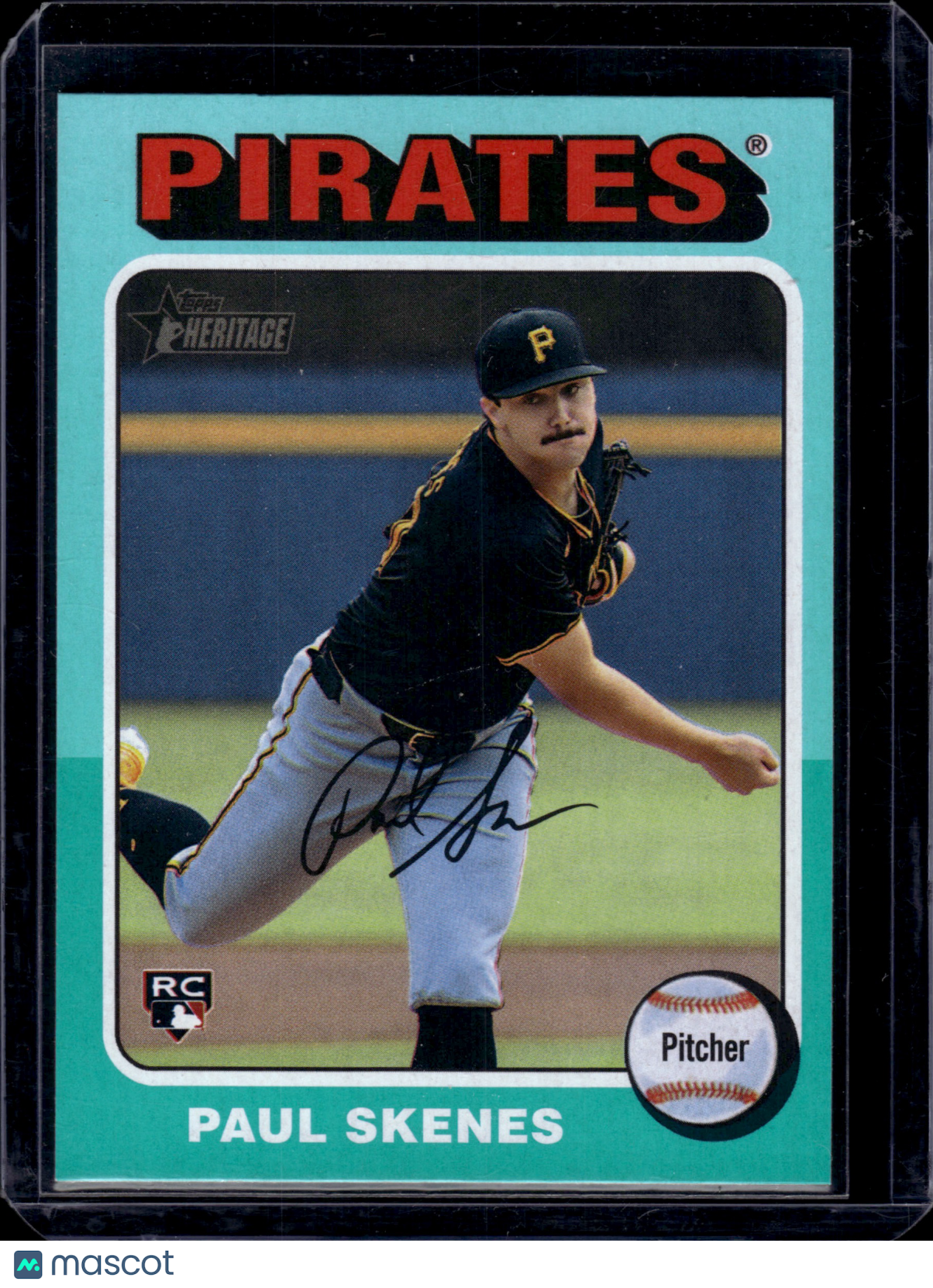 2024 Topps Heritage Paul Skenes #594 Aqua RC
