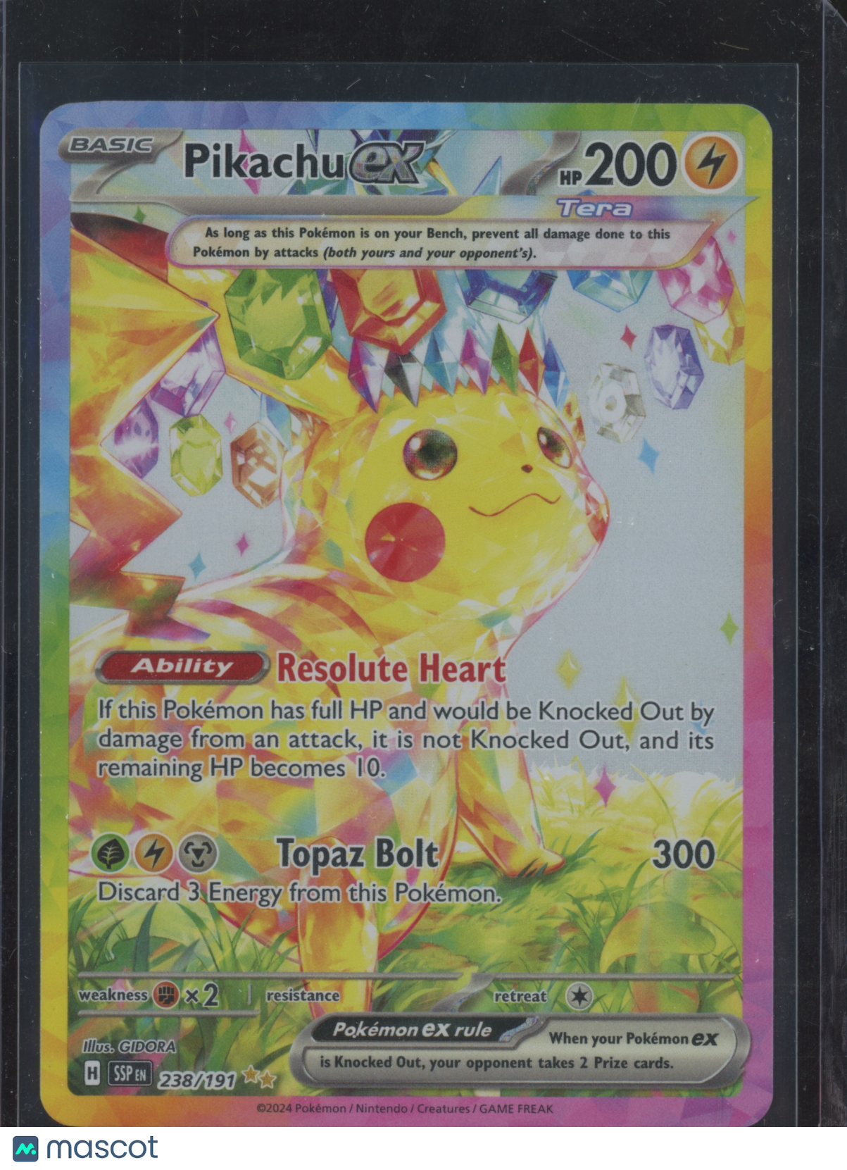 2024 Pokémon Pikachu ex #238/191 EX