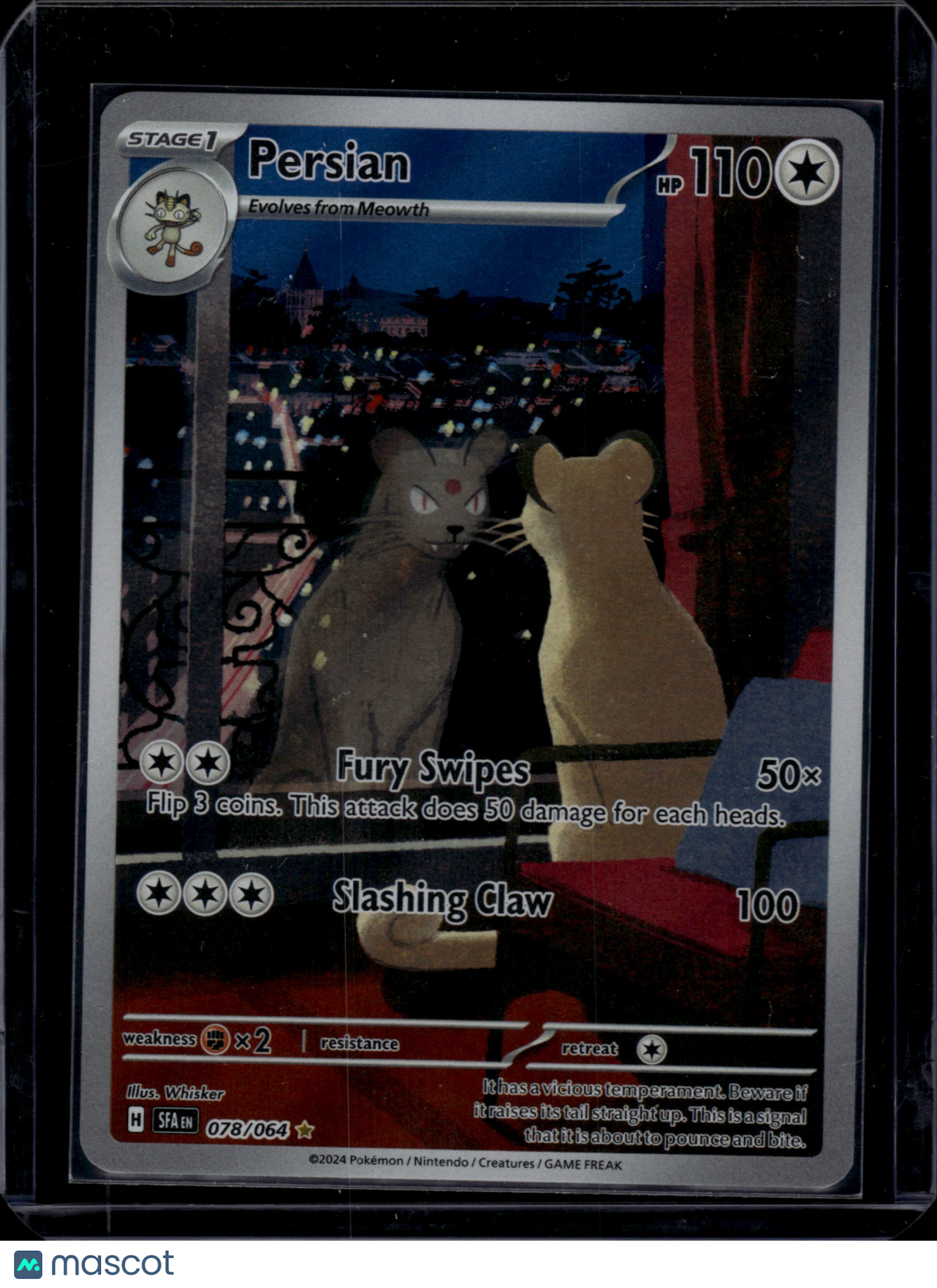 2024 Pokemon S&V Shrouded Fable Persian #078/064 Full Art