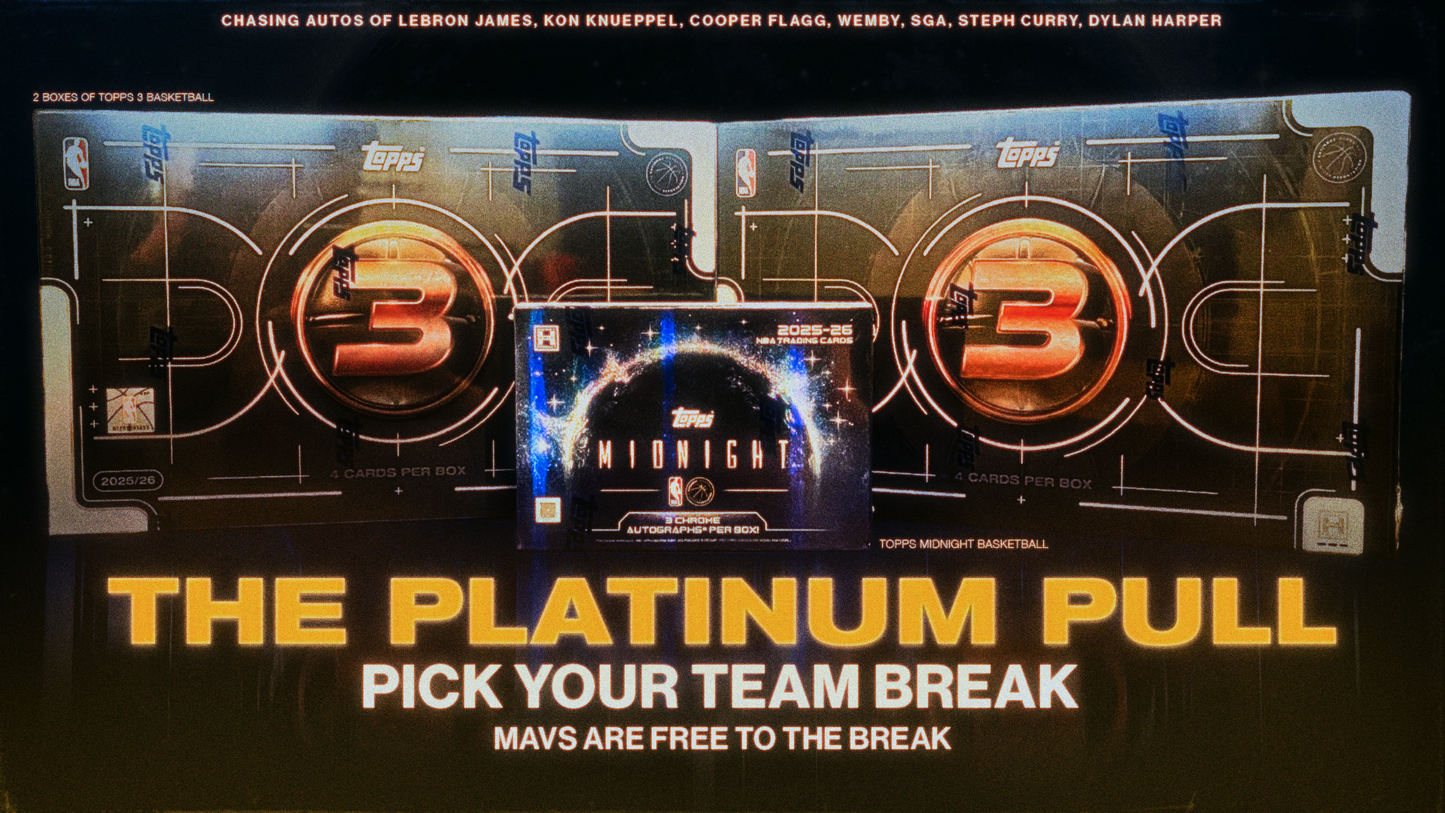 2025/26 Topps 3 + Midnight Basketball Hobby Pick Your Team Break **MAVS FREE TO BREAK**