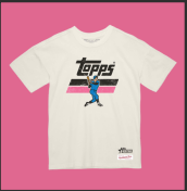 TOPPS HERITAGE X MITCHELL & NESS STANDARD TEE: CREAM HITTER DESIGN