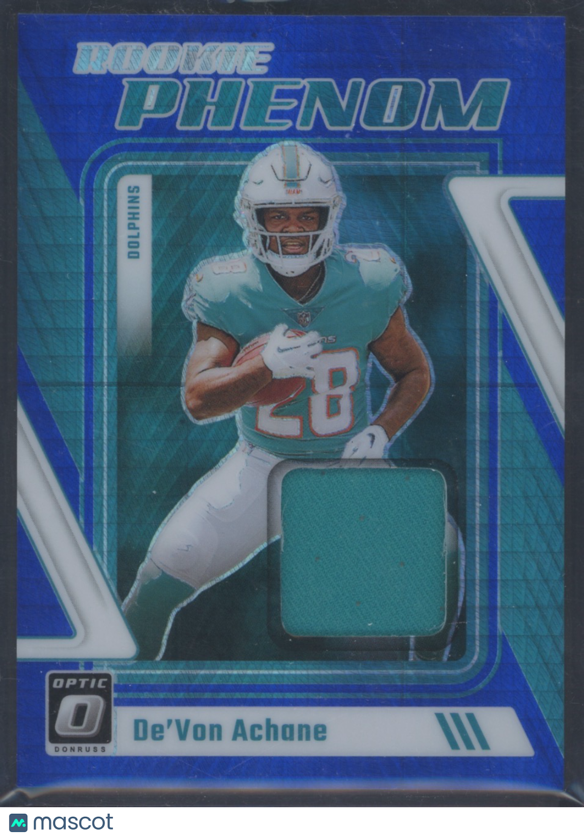 2023 Panini Donruss Optic De'Von Achane #RP-DA Blue Hyper Rookie Phenom