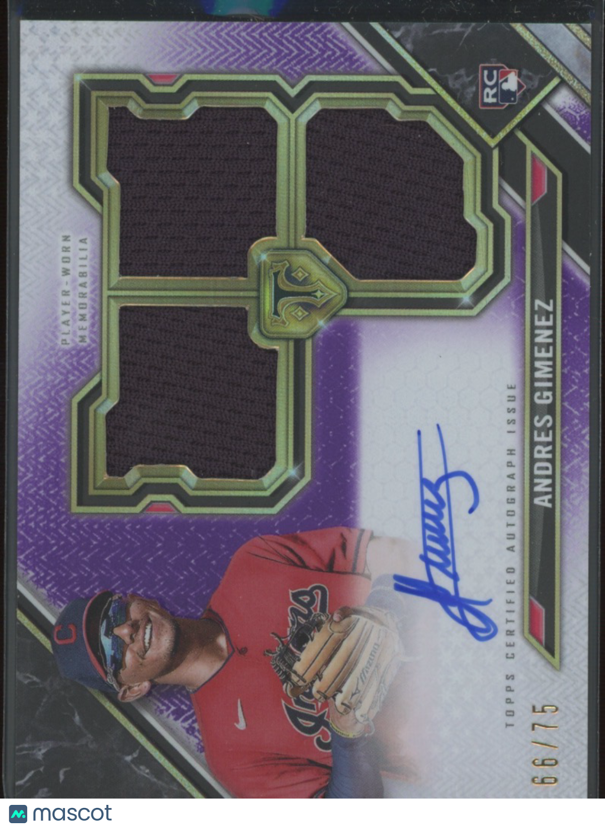 2021 Topps Certified Autograph Andres Gimenez #RPPA-A6 #66/75