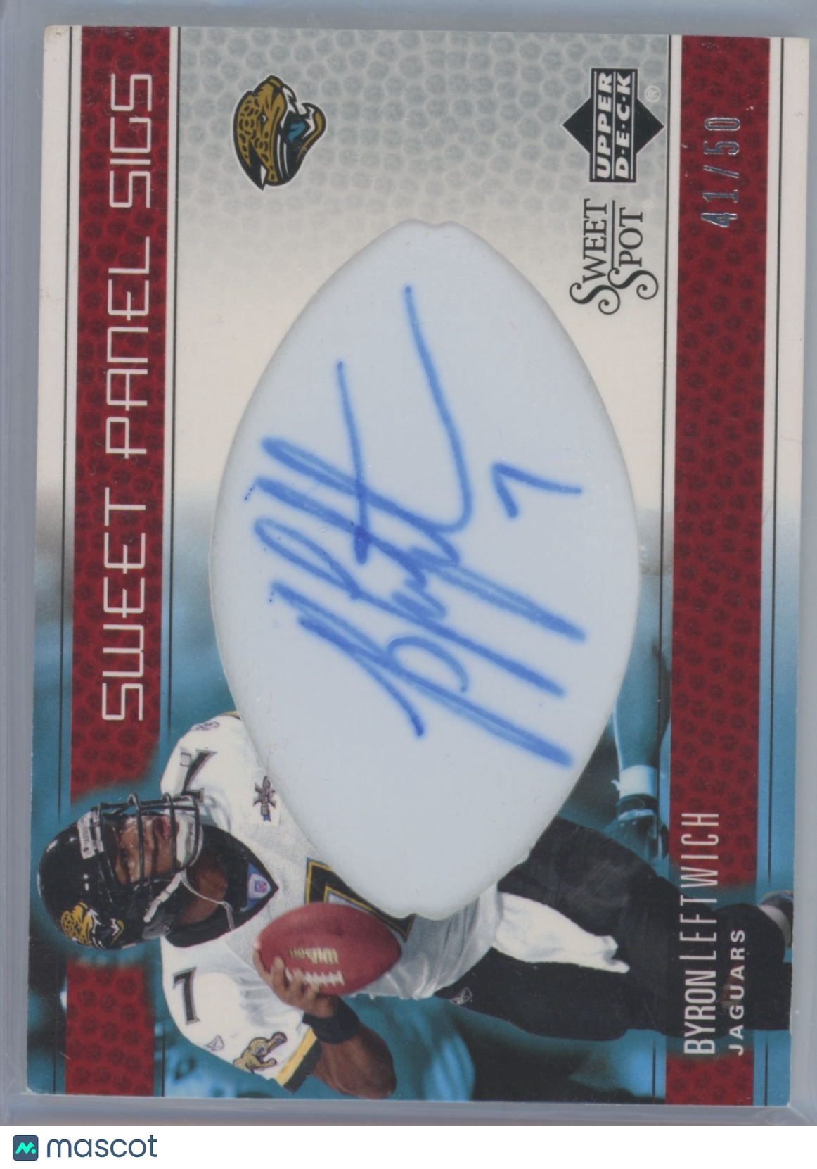 2005 Upper Deck Sweet Spot Byron Leftwich #SP-BL Sweet Panel Sigs 41/50