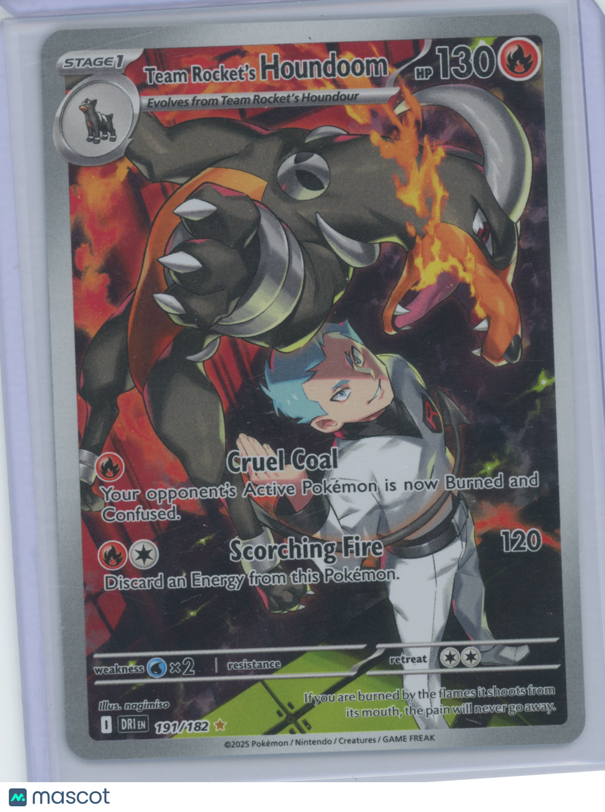 2025 Pokemon S&V Destined Rivals Team Rocket's Houndoom #191/182 Full Art