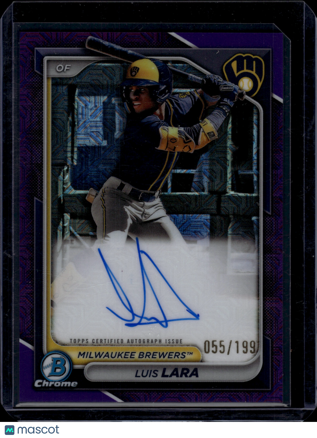 2024 Bowman Chrome Luis Lara #BMA-LL Purple 055/199