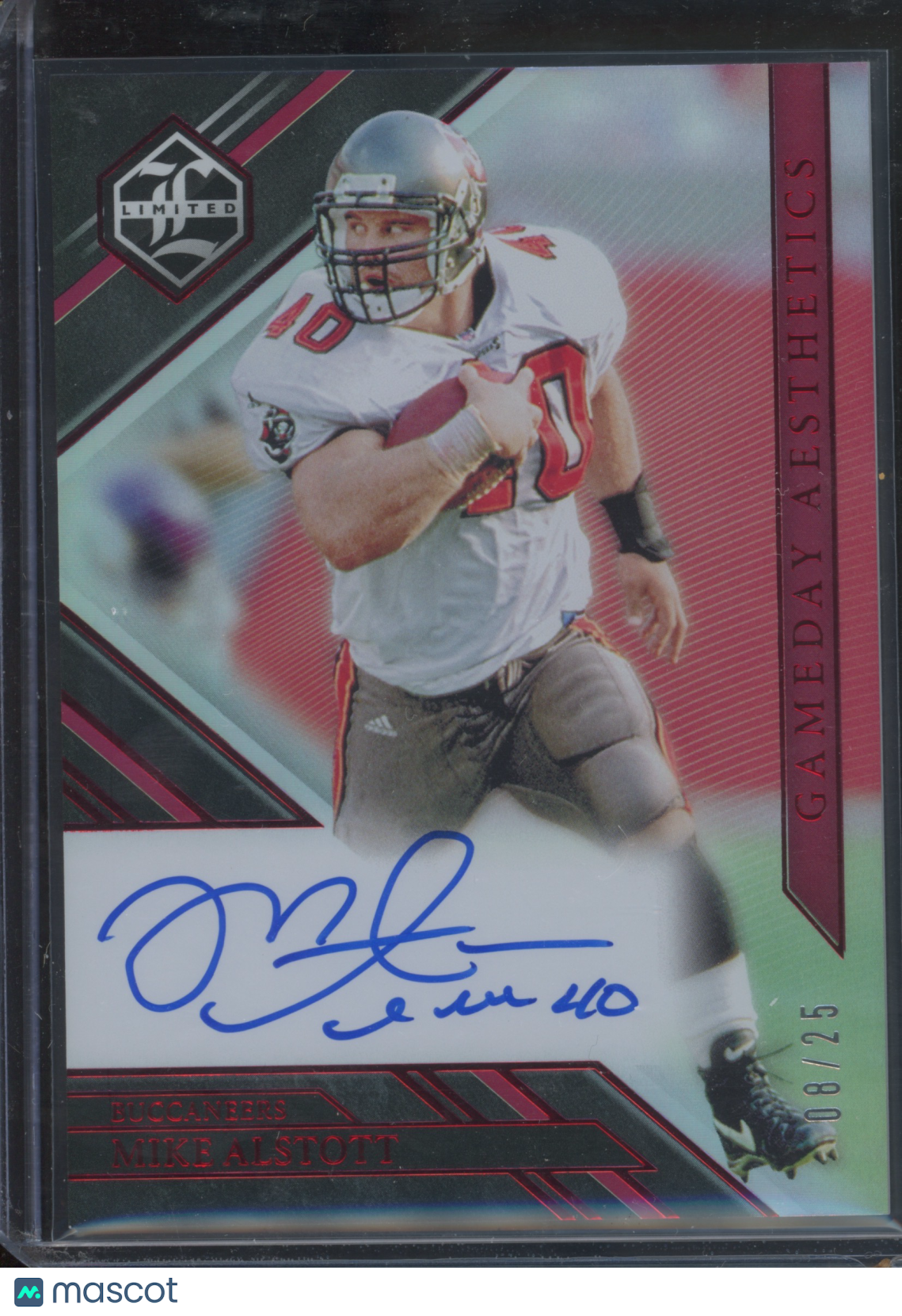 2023 Panini Limited Gameday Aesthetics Mike Alstott #GDA-MAL Autograph 08/25