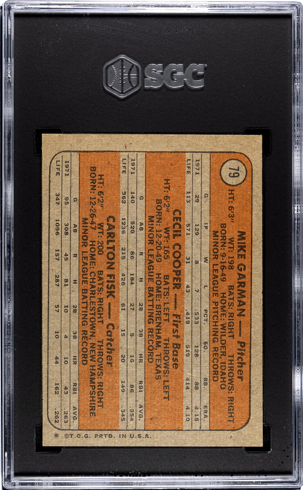 1972 Topps Fisk Cooper #79 SGC 4