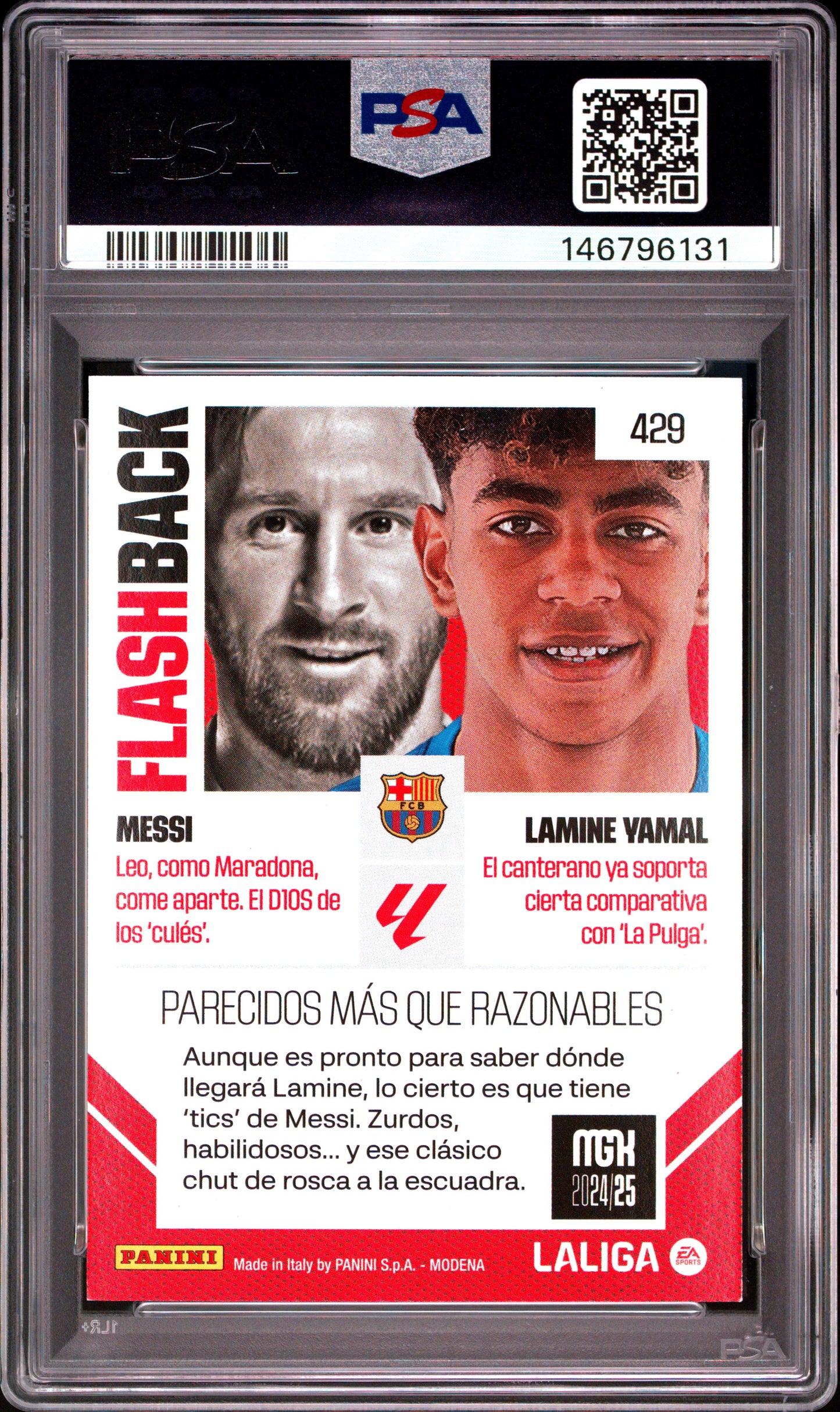 2024 Panini Megacracks MGK Laliga Ea Sports Messi Yamal #429 PSA 8