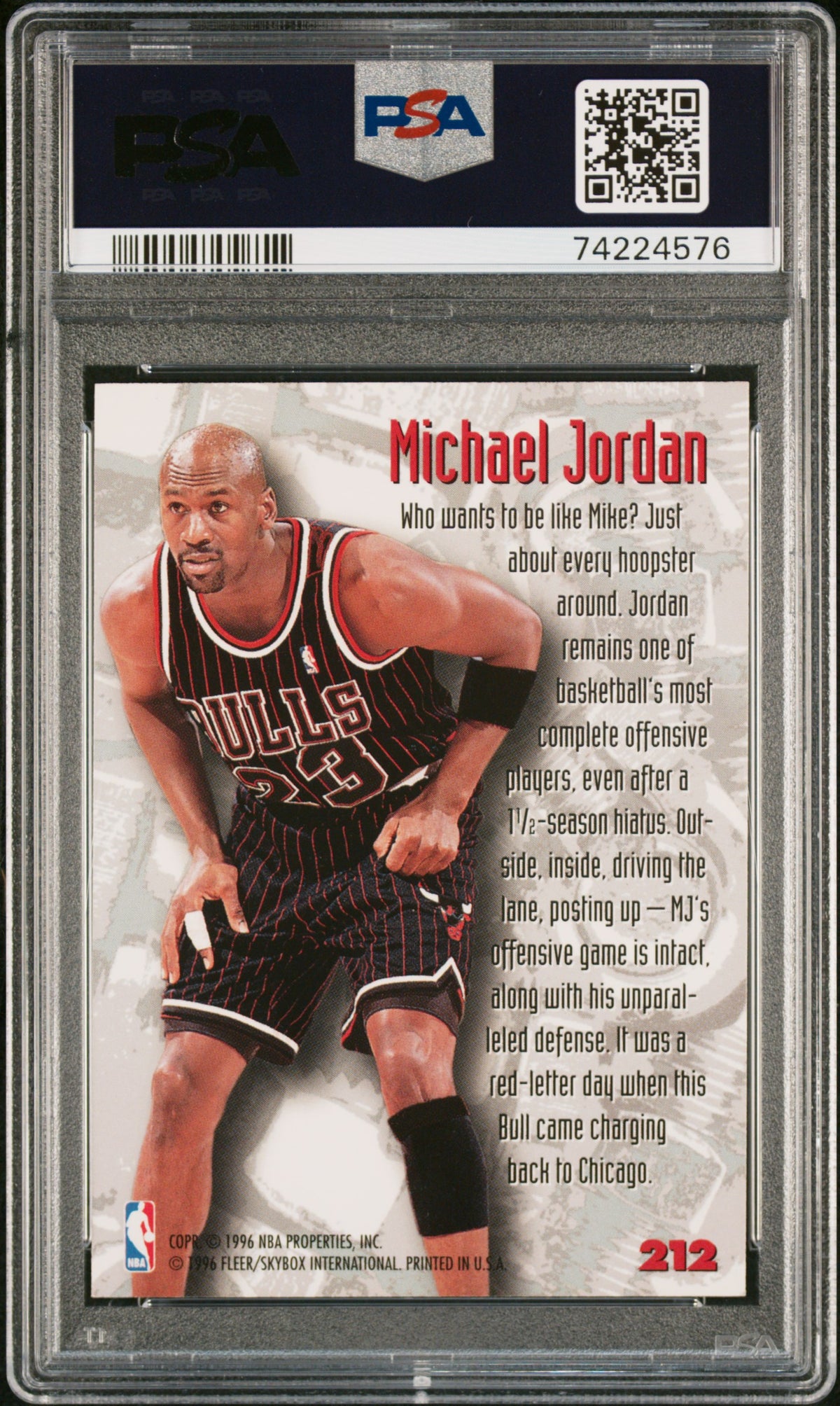 1995 Metal Michael Jordan #212 PSA 9
