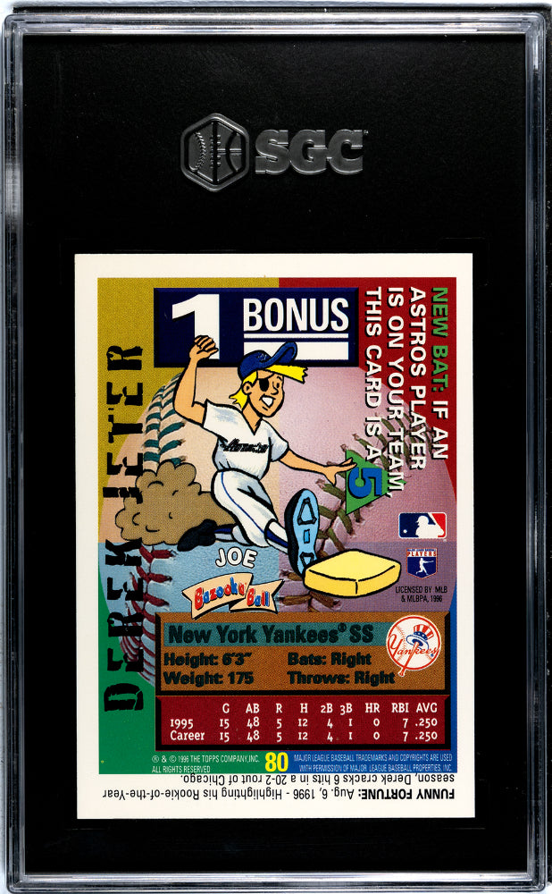 1996 Bazooka Derek Jeter #80 SGC 9.5