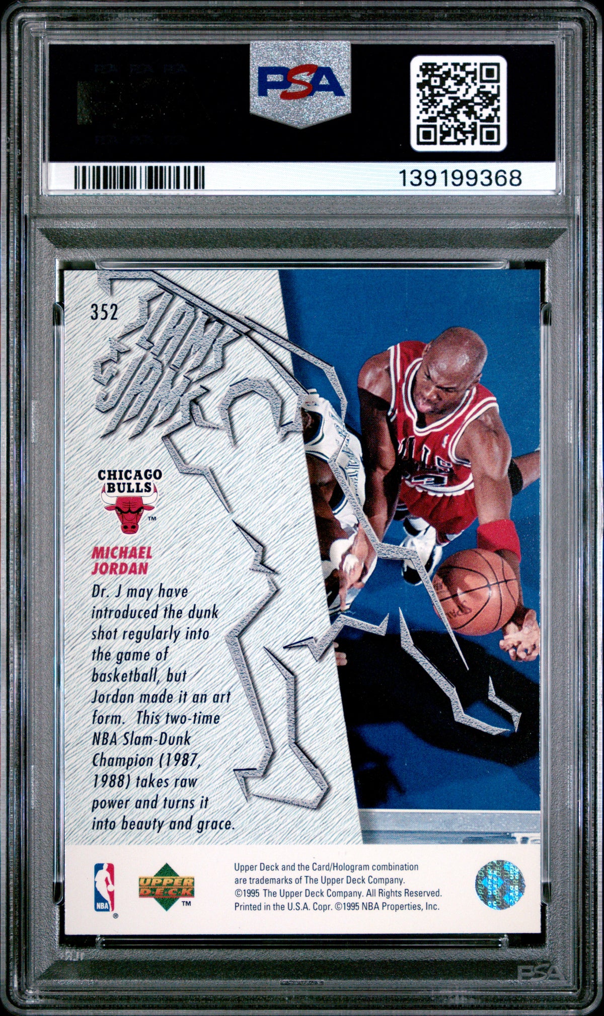 1995 Upper Deck Michael Jordan #352 PSA 9
