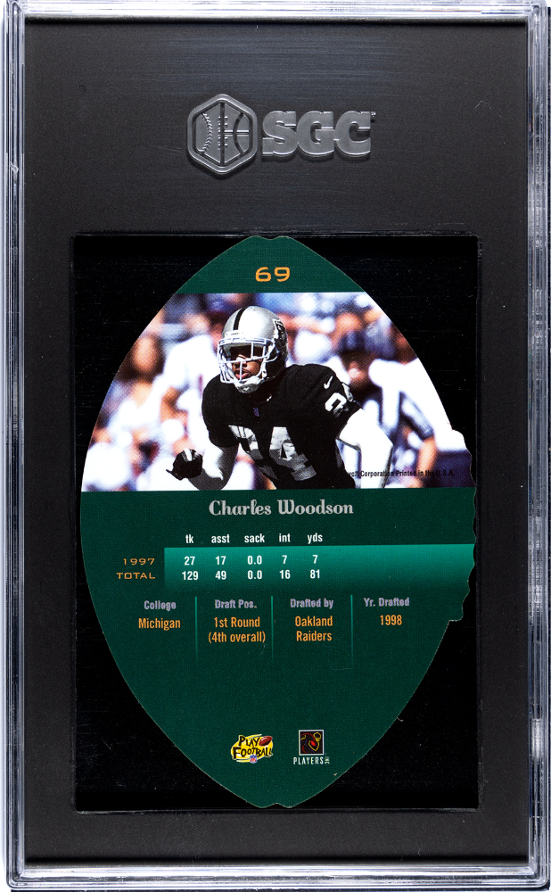 1998 Playoff Contenders Charles Woodson #69 Leather SGC 9.5
