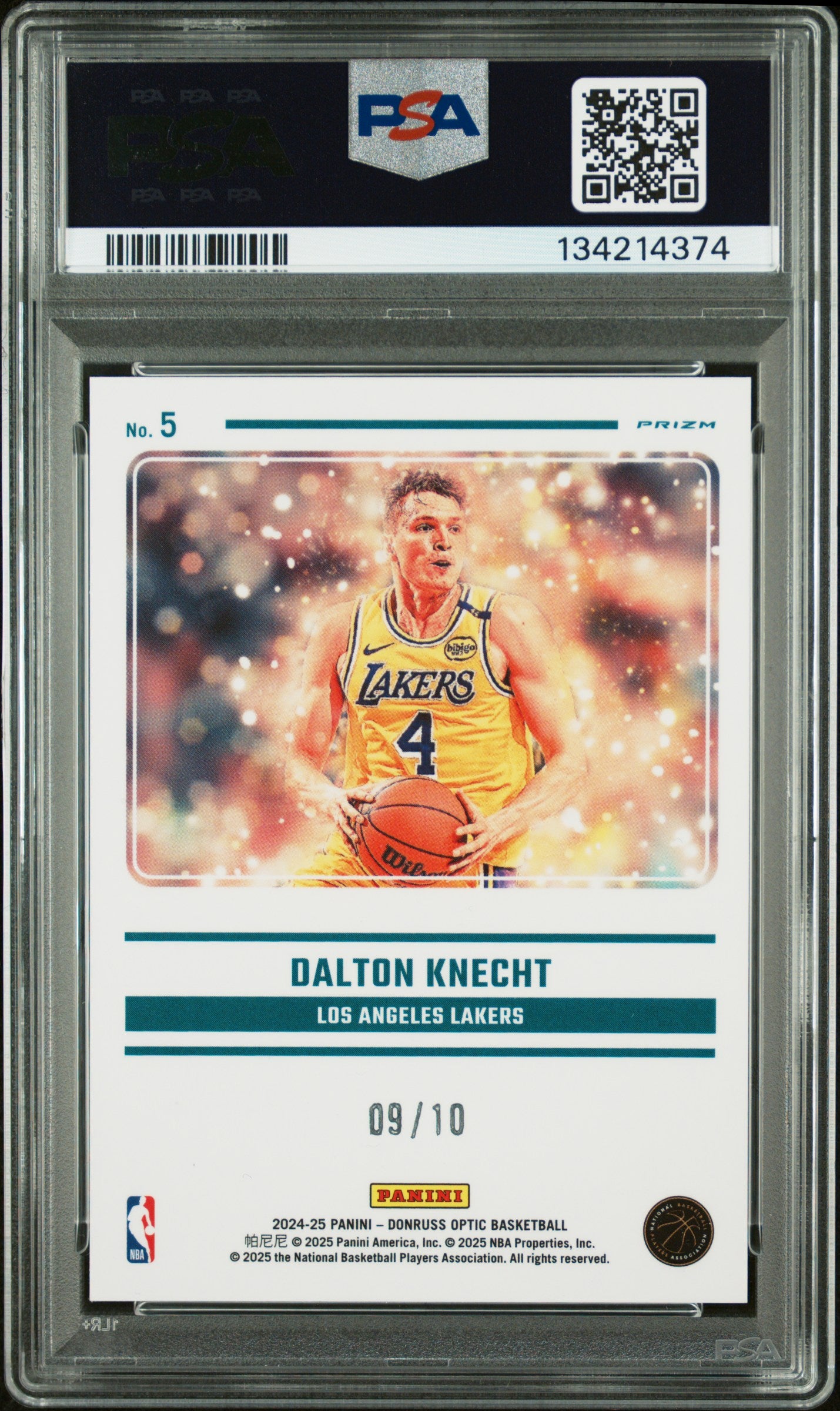 2024 Donruss Optic Mythical Dalton Knecht #5 Gold 09/10 PSA 9