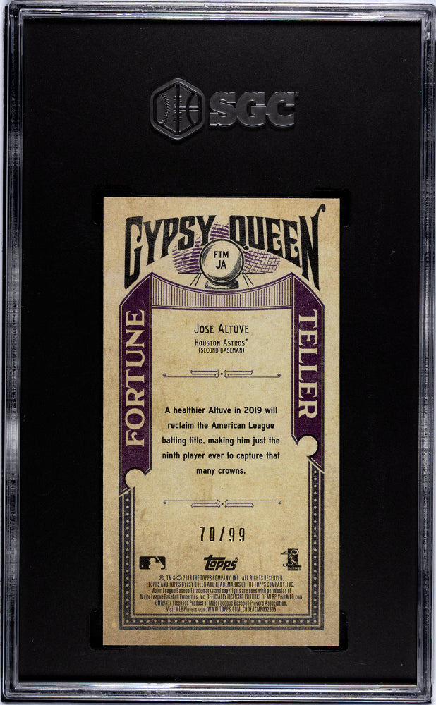 2019 Topps Gypsy Queen Jose Altuve #FTM-JA Fortune Teller Mini Green 70/99