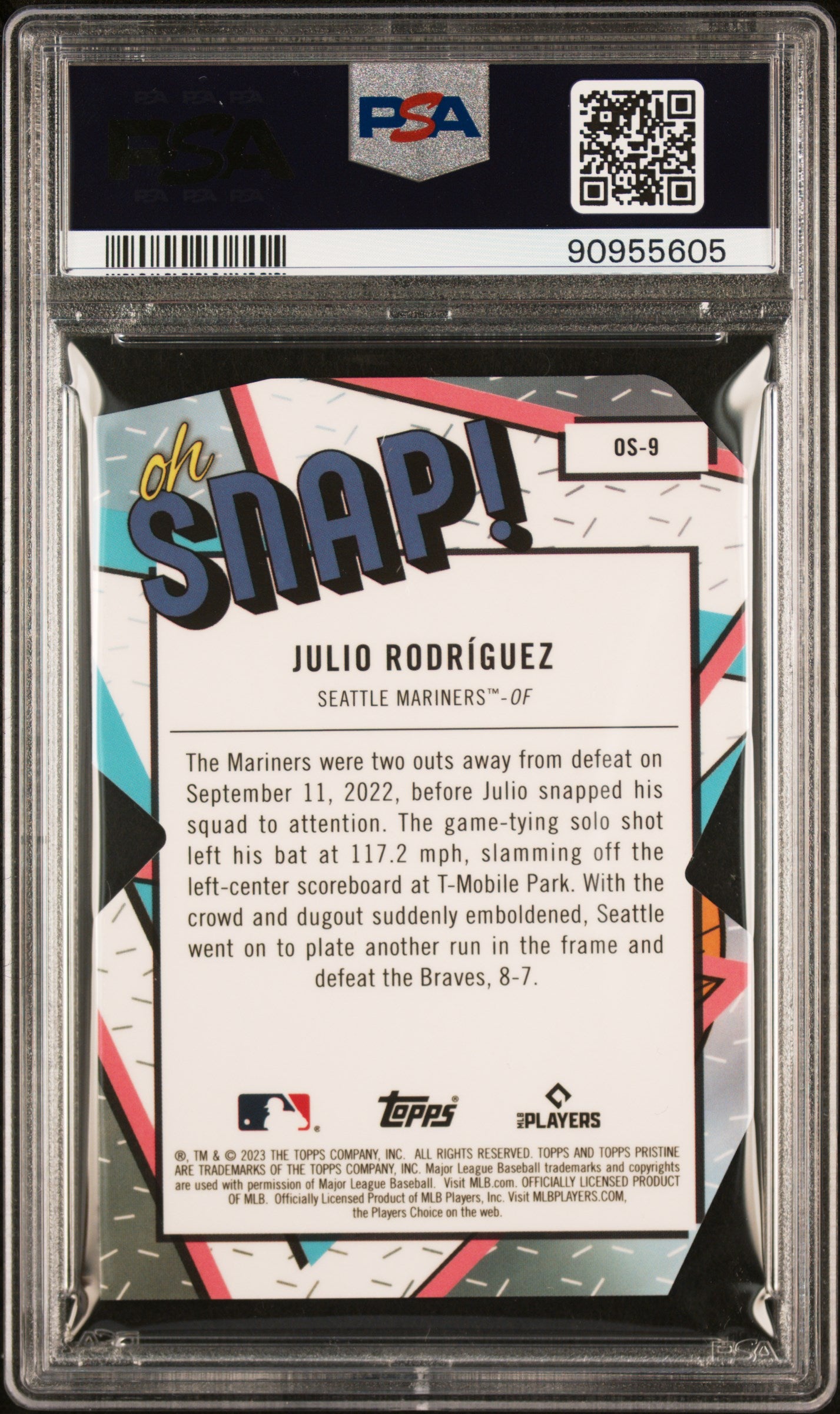 2023 Topps Pristine Oh, Snap! Julio Rodriguez #OS9 PSA 10