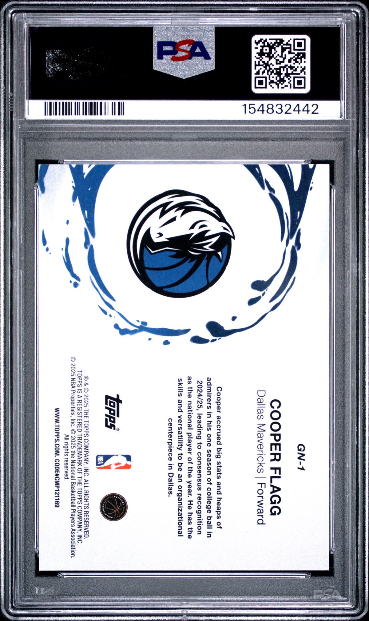 2025 Topps Generation Now Cooper Flagg #GN-1 RC PSA 10