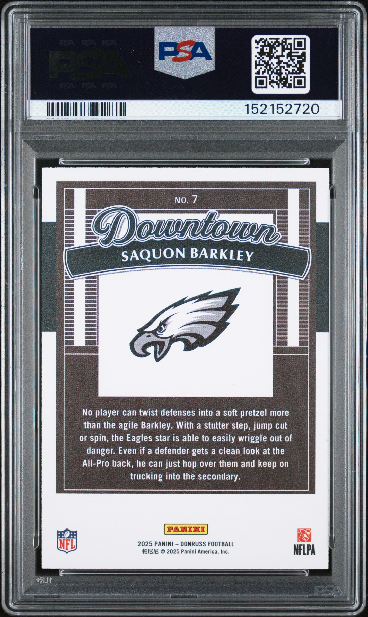 2025 Panini Donruss Downtown Saquon Barkley #7 PSA 10