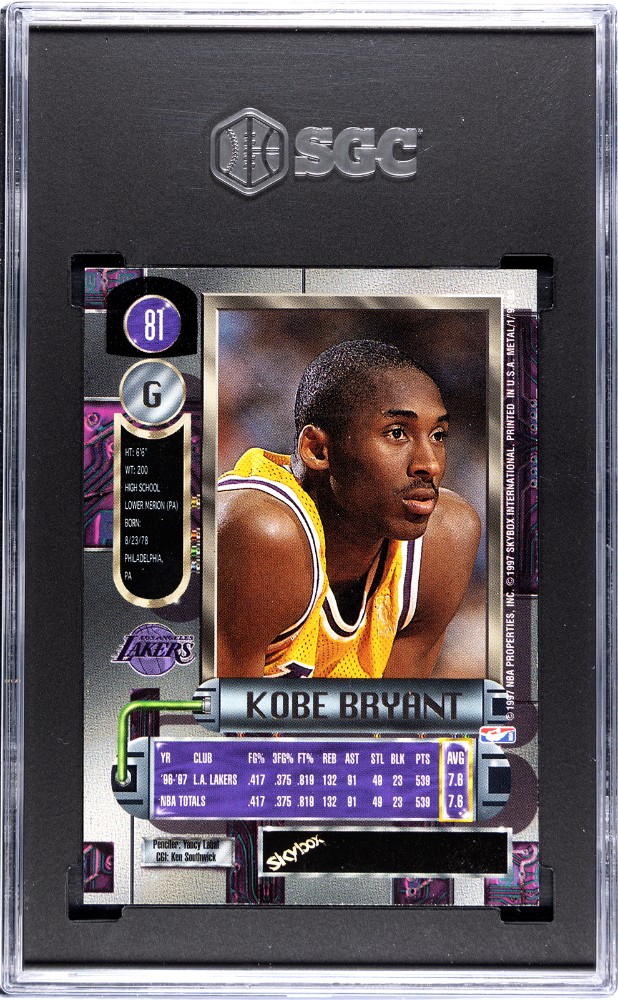 1997 Skybox Metal Universe Kobe Bryant Death Star #81 SGC 8.5