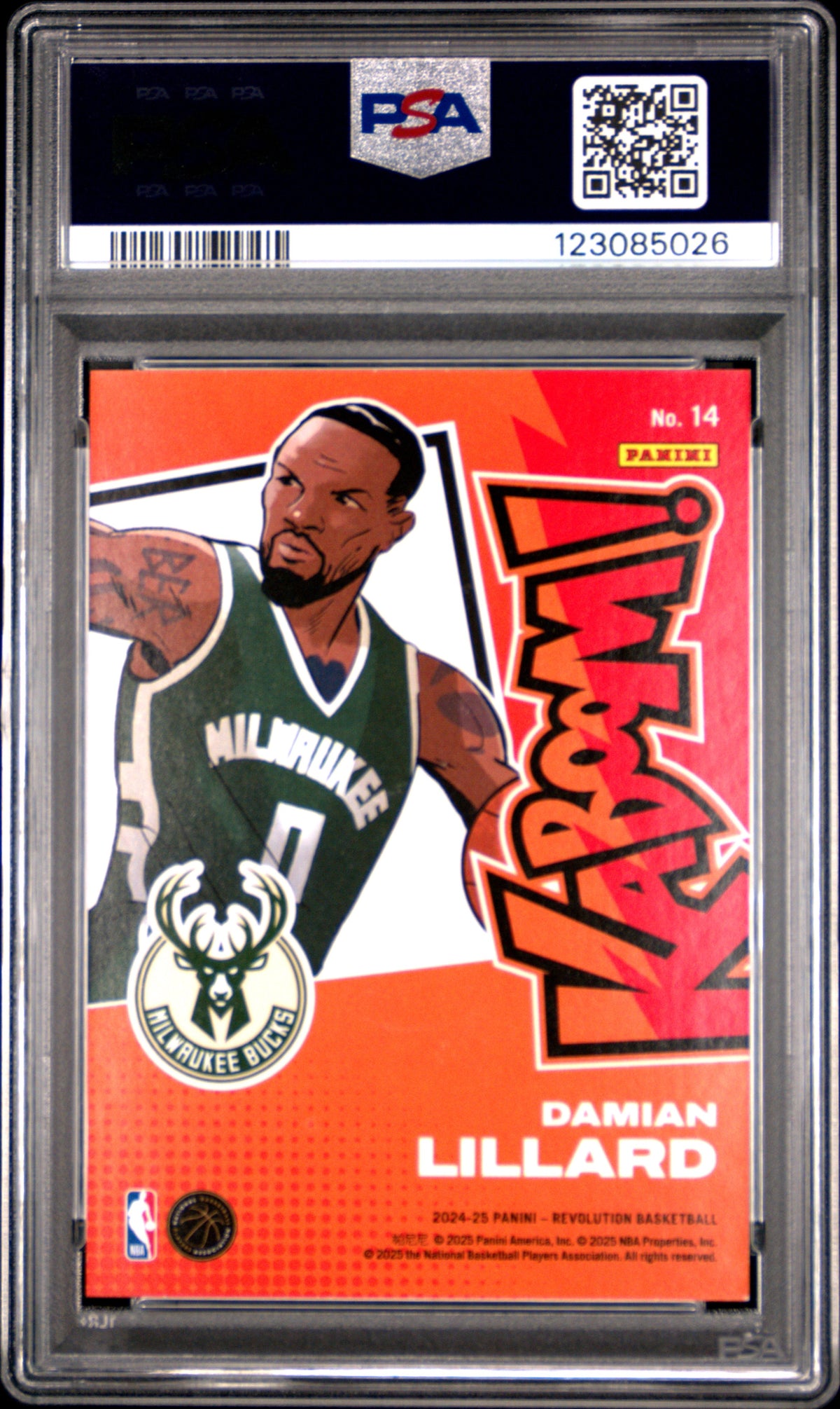 2024 Panini Revolution Kaboom! Vertical Damian Lillard #14 PSA 9