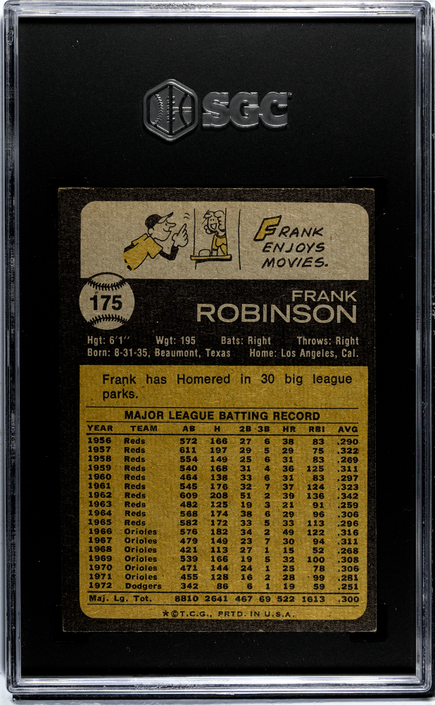 1973 Topps Frank Robinson #175 SGC 6