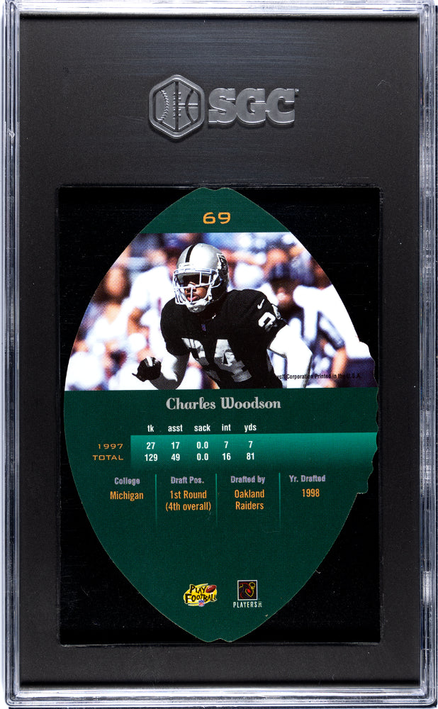1998 Playoff Contenders Charles Woodson #69 Leather SGC 9.5