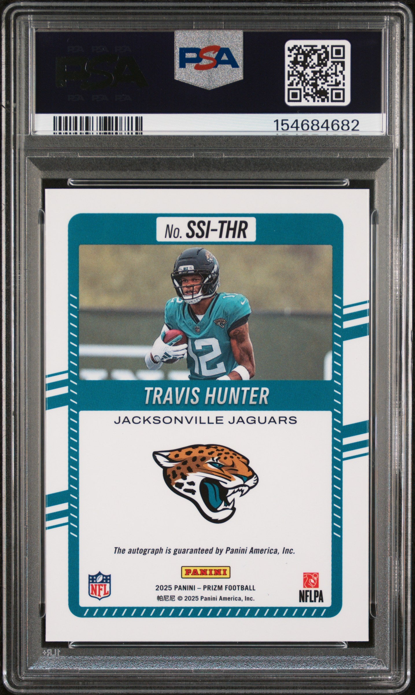 2025 Panini Prizm Significant Signatures Travis Hunter #SSI-THR RC PSA 10