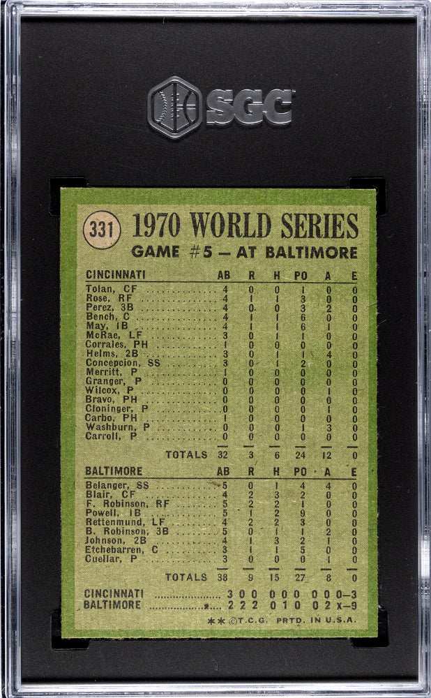 1971 Topps World Series Game #5 #331 SGC 5