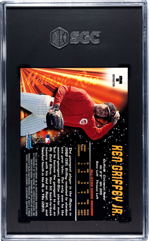 2000 Bowman Chrome Ken Griffey JR. #MR3 Meteoric Rise Refractor SGC